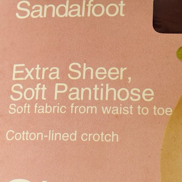 JCPenney Sandalfoot Extra Sheer Pantyhose LONG Limited Color, Poppy Red Women’s - Picture 4 of 6